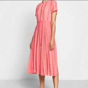 Elegant coral Midi Dress